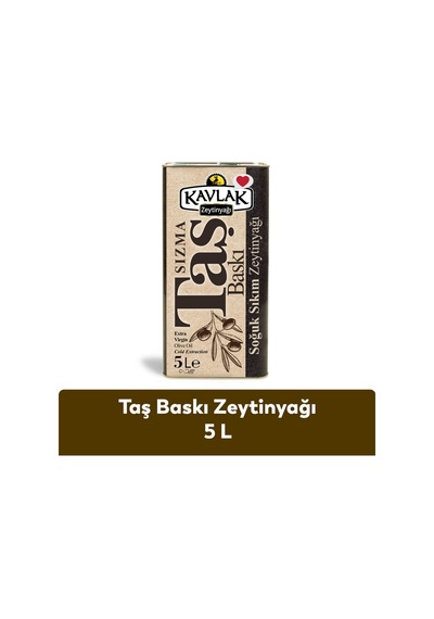 Taş Baskı Soğuk Sıkım Zeytinyağı 5 Lt