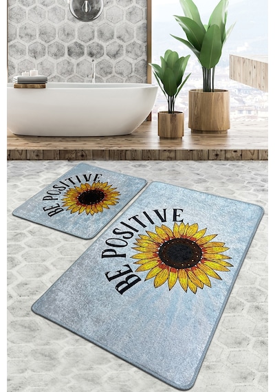 Be Positive Banyo Halısı Djt 2 Li Set Çok Renkli