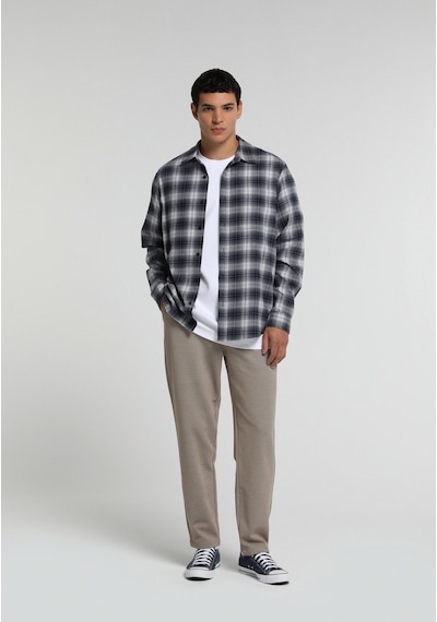 Colin's Colins Regular Fit Shirt Neck Ekoseli Erkek Lacivert Uzun Kol Gömlek Cl1082130 Q1.v1 Nav