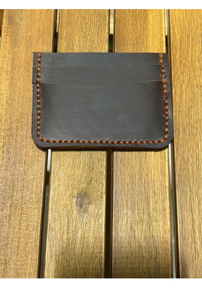 Parla Leather Simona El Yapımı Hakiki Deri Kart Cüzdan Taba