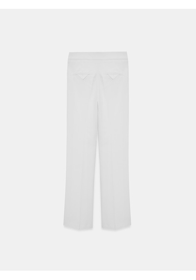 Dilvin 72641 Çan Paça Pantolon-beyaz Beyaz