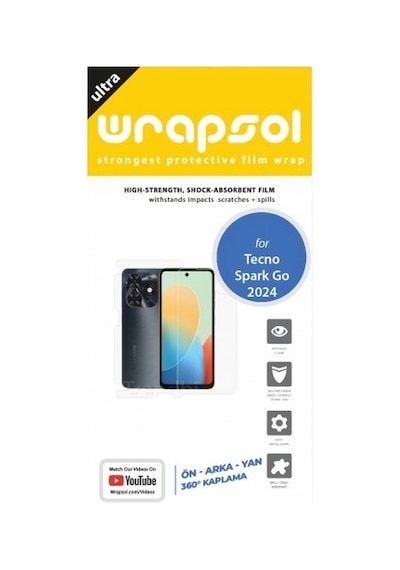 Tecno Spark Go 2024 Ön, Arka Ve Yan 360 Derece Tam Kaplama Poliüretan Film