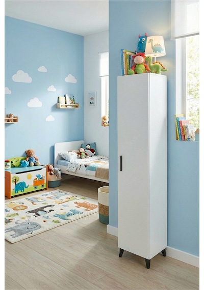 Alesta Life Tek Kapaklı 4 Raflı Mutfak Banyo Kiler Dolabı Çok Amaçlı Dolap Beyaz Alesta Life Tek Kapaklı 4 Raflı Mutfak Banyo Kiler Dolabı Çok Amaçlı Dolap Beyaz