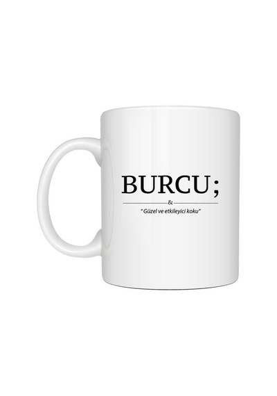 Kişiye Özel İsim Ve Anlamı Yazılı Beyaz Kupa