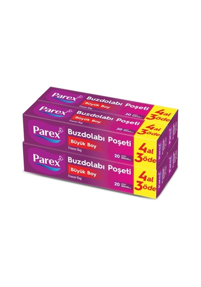 Parex Buzdolabı Poşeti Büyük Boy 4 Al 3 Öde - 4 Adet Tarı