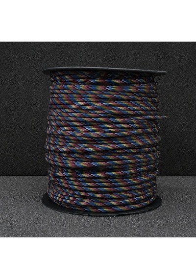 Mg Ropes Bileklik,outdoor 4 Mm Paracord İp No:76 100 Metre Mor Mavi Desenli