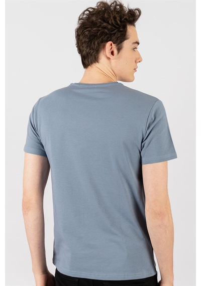 Tudors 20387 Slim Fit Dar Kesim V Yaka Kısa Kol Basic Erkek Tişört Gri Tudors 20387 Slim Fit Dar Kesim V Yaka Kısa Kol Basic Erkek Tişört Gri