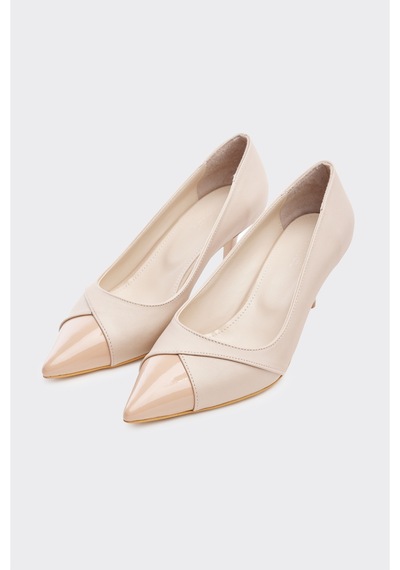 Derinet Kısa İnce Topuk Kadın Stiletto Ten Ten