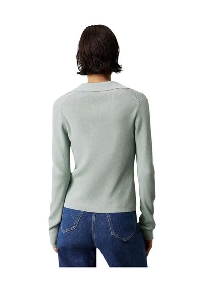 Calvin Klein V-neck Rayon Sweater, Pcy Yeşil Kadın Kazak