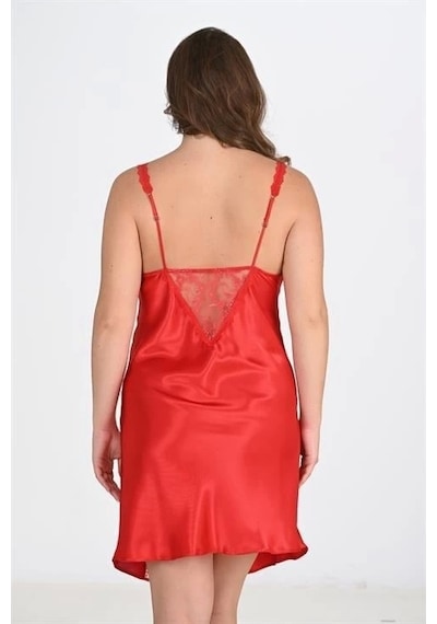 Aria's Closet Arias Closet Büyük Beden Kırmızı Gecelik 2102 Kırmızı