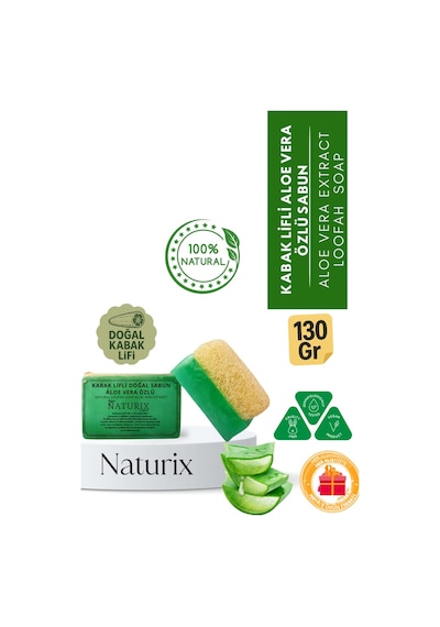Naturix Doğal Kabak Lifli Aloe Vera Özlü Sabun 130 G