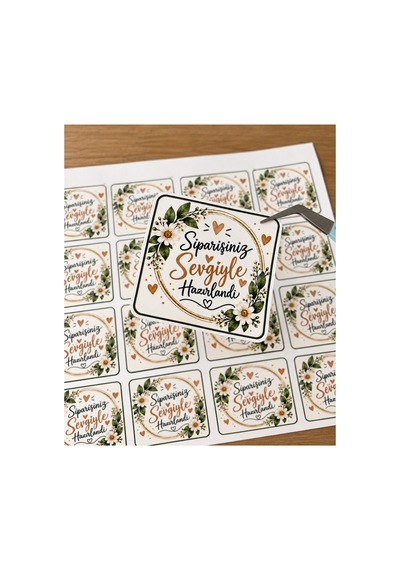Siparişiniz Hazırlandı Sticker Etiket 48 Adet Diğer