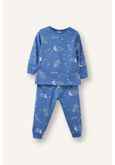 Defacto %100 Pamuklu Desenli 2'li Pijama Takımı Erkek Bebek G8832A526SP