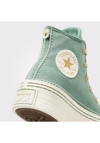 Converse Chuck Taylor All Star Lift Unisex Yeşil Platform Sneaker Düz A07547c Yeşil