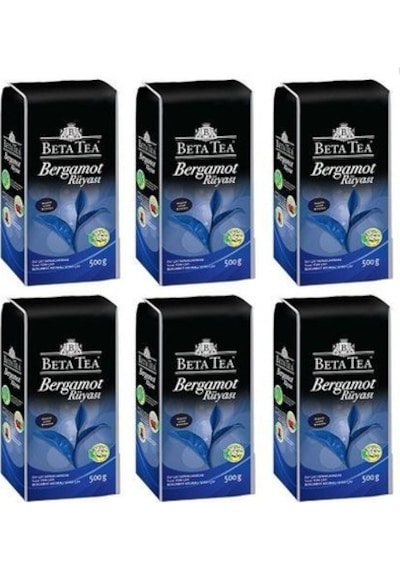 Beta Tea Bergamot Rüyası Bergamot Aromalı Siyah Dökme Çay 6 x 500 G