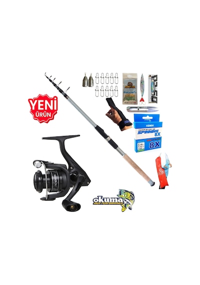 Okuma Revenger Rv-4000a 240cm 60-120gr Carbo-x Tele Spin Olta Takımı Seti
