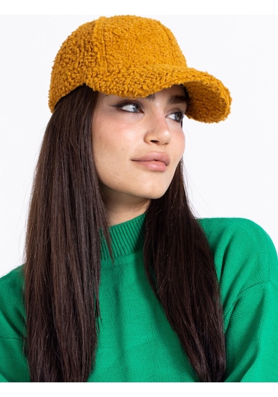 Ladycolor Şapka Peluş Ponpon Kumaş Sarı