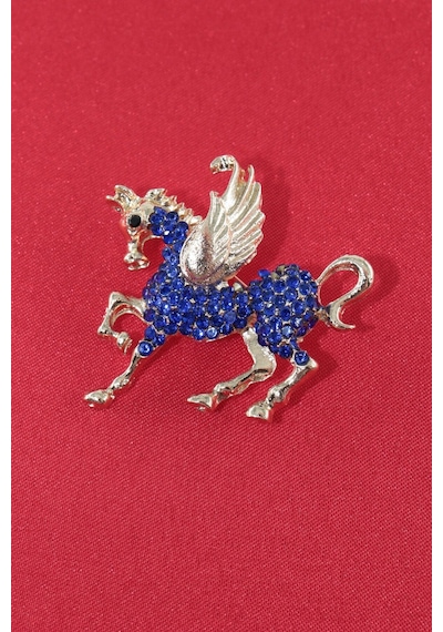 Özgür Ruhun İfadesi Efsanevi Kanatlı Pegasus Atı Broş Gold Renkli Taşlı Erkek Kadın Yaka İğnesi Çok renkli 60059759