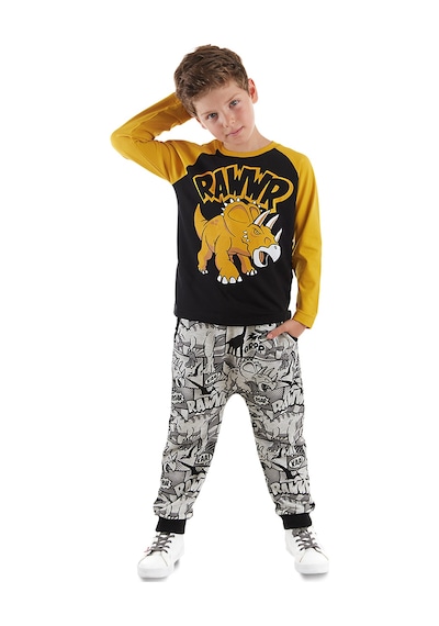 Denokids Mshb&g Rawr Erkek Çocuk T-shirt Pantolon Takım Çok Renkli