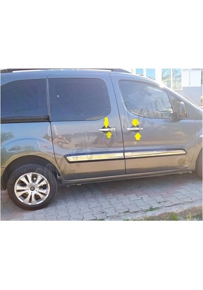 Markadan Citroen Berlingo Krom Kapı Kolu 2008-2018 4 Kapı  Paslanm