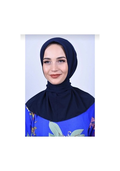 Çıt Çıtlı Bone Tesettür Mayo Üstü Uyumlu Deniz Ve Havuz Bonesi Hijab Lacivert