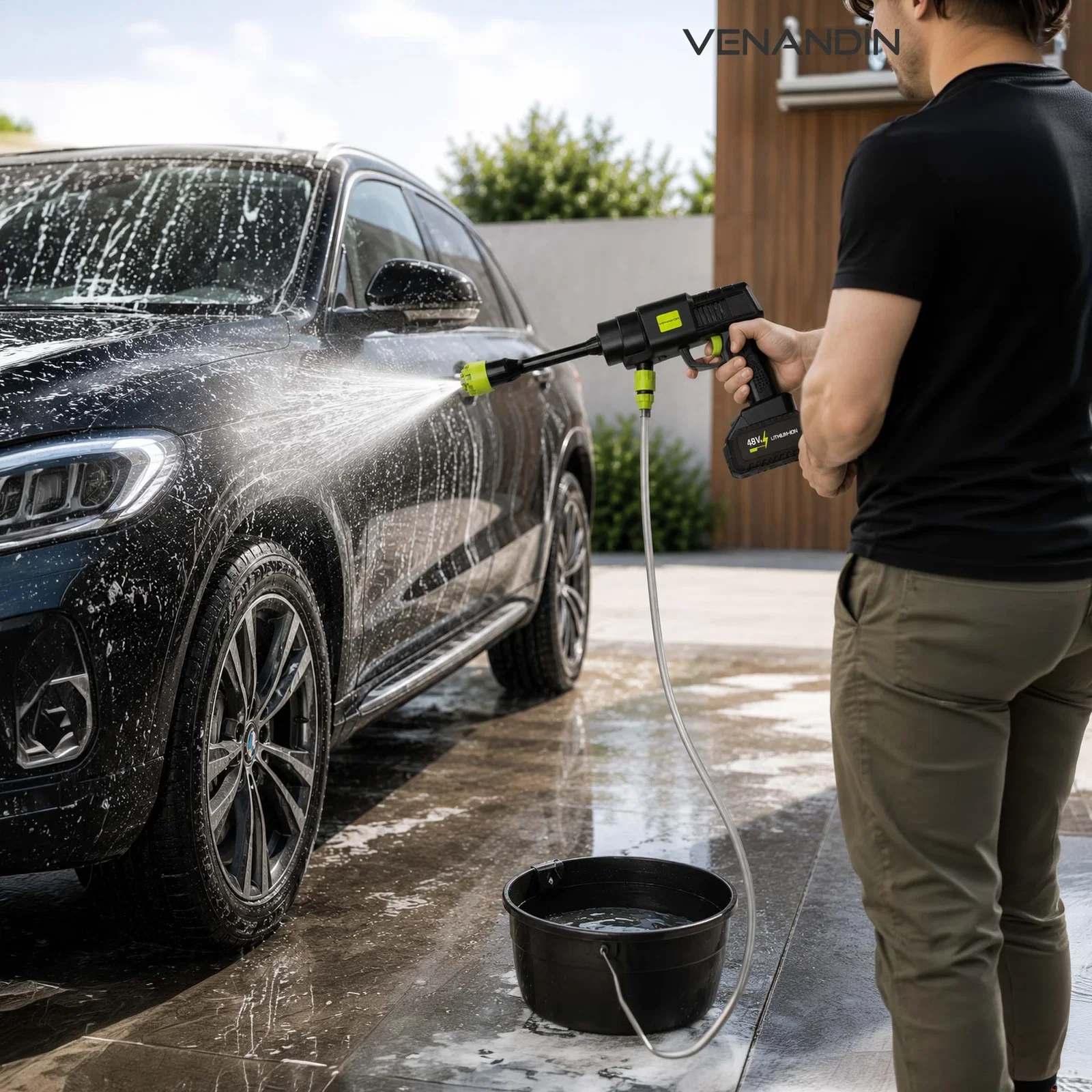 Venandin Vn/wpl-001 Wash Plus Kablosuz Yüksek Basınçlı Yıkama Tabancası 12 Bar