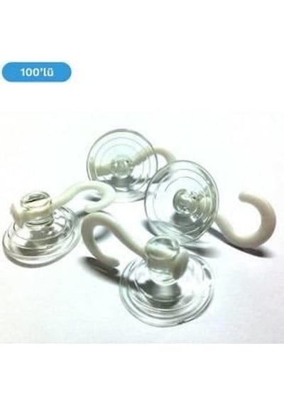 Vantuzlu Askı Öpücük Askı 100 Adet Cam Vantuzu Cap Diğer