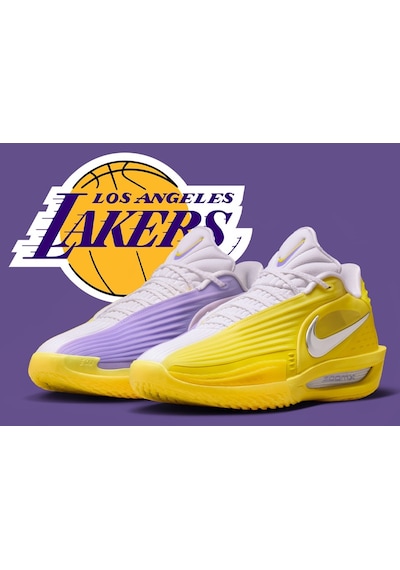 Nike G.t. Cut 3 Turbo Los 'angeles Lakers' Profesyonel Basketbol Ayakkabısı-sportxstore Sarı-mor