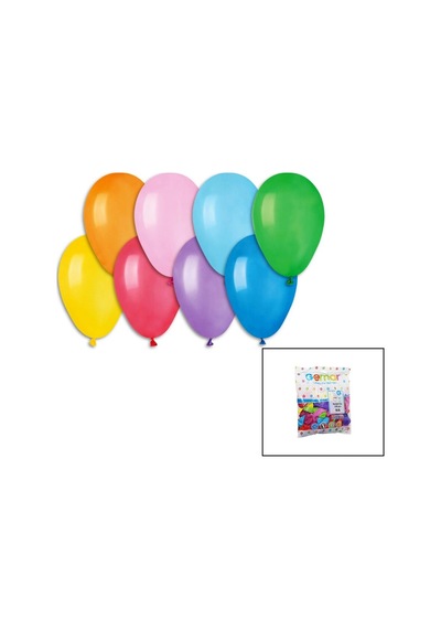 Klasik Renkli Balon 7 İnç - 19cm - 100pcs Bx40 Çok Renkli