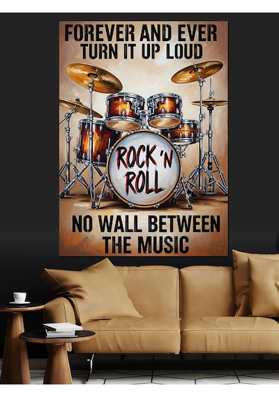 Ahşap Tablo Sonsuza Kadar Rock Roll