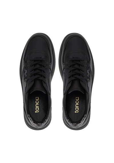 Tamer Tanca Kadın Hakiki Deri Siyah Sneakers & Spor Ayakkabı 849 26031 Bn Ayk Sk26-27 Sıyah Nappa Siyah1