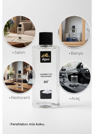 Ilgaz Çankırı Tuz Kolonyası 3'lü Set 80 Derece 400 Ml Elegance Series