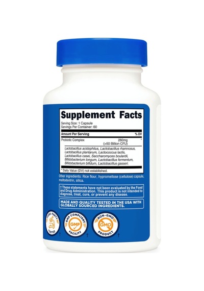 Nutricost Probiotic Complex - 50 Billion Cfu, 60 Capsules.abd...