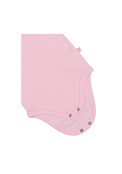 Civil Baby Düz Renkli Kısa Kol 3-9 Ay Çıtçıtlı Badi - Pembe 3-6 Ay Pembe
