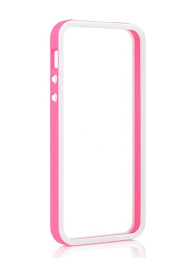 Tavik Apple Uyumlu iPhone Se/5s/5 İle Kılıf Bumper Beyaz Pembe Pkg1170