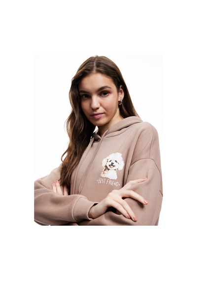 Koton Şardonlu Uzun Kollu Kanguru Cepli Kapüşonlu Arkası Baskılı Oversize Sweatshirt Kahverengi 6wal10237ık Kahve Koton Şardonlu Uzun Kollu Kanguru Cepli Kapüşonlu Arkası Baskılı Oversize Sweatshirt Kahverengi 6wal10237ık Kahve