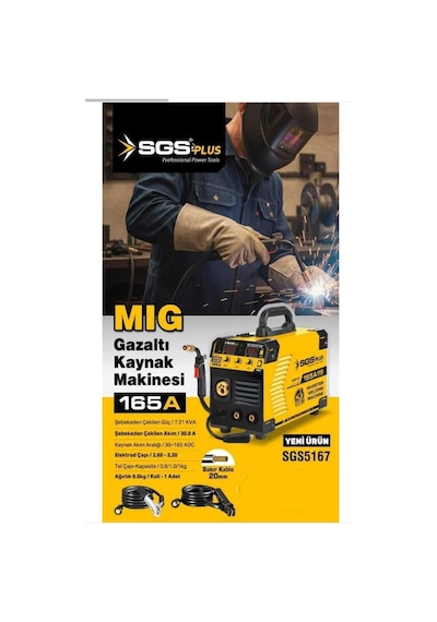 Sgs5167 165a Mıg Gazaltı Kaynak Makinesi, Profesyonel Taşınabilir Endüstriyel
