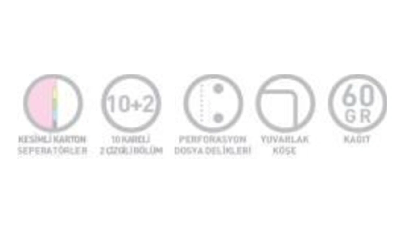Krypton A4 Sep. Spiralli Pp Kapak 10+2 Defter 10 Kereli 2 Çizgili 250 Yaprak 2 Li Paket