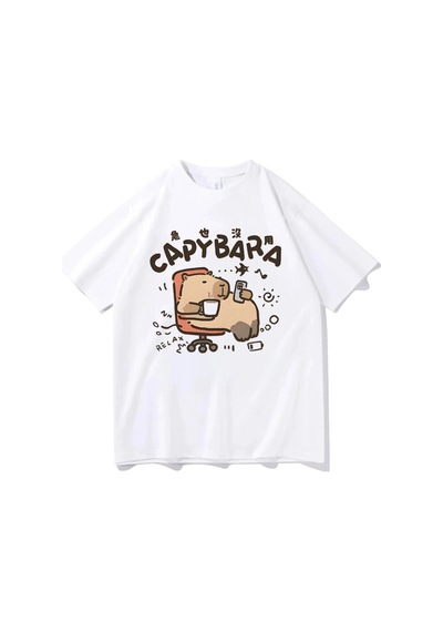 Tarzsokak Beyaz Capybara En Tees Punk Klasik Pop Kültürü Hip Hop Grafik Estetik Vintage Y2k Este