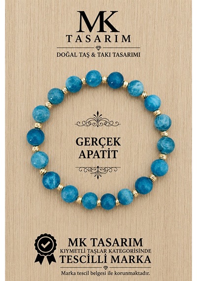 Gerçek Apatit Bileklik Mk.7000.835- Rahatlık-dinginlik-enerji- Stres Bilekliği Çok Renkli