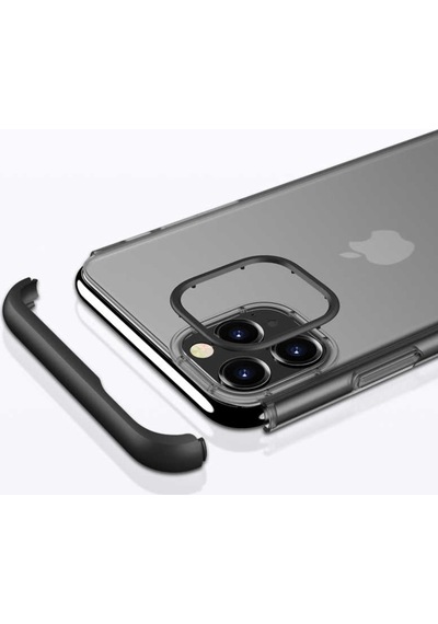 Apple Uyumlu iPhone 11 Pro Max Kamera Korumali Seffaf 360 Tam Koruma Kilif 566261086