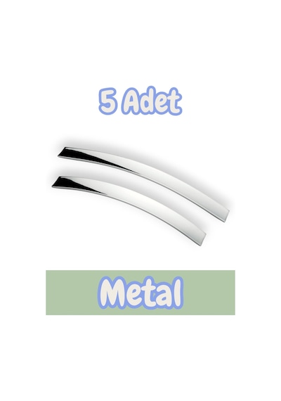 Şahin Yay Alüminyum Metal Lüks Modern Mobilya Çekmece Mutfak Dolabı Kulpu Krom 192mm 5 Adet Krom