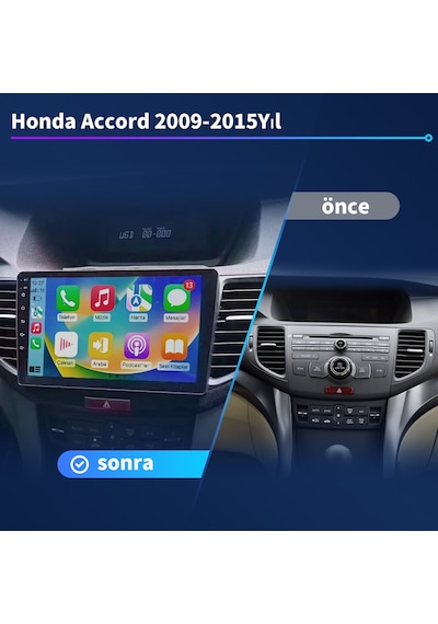 Honda Accord 2009 2015yıl Carplay 9inç 6/128gb Multimedya