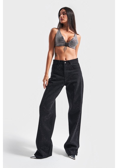 Itsbasic Kadın Siyah Renk Lora Parlak Baklava Taşlı Loose Fit Tasarım Denim Siyah-taşlı Itsbasic Kadın Siyah Renk Lora Parlak Baklava Taşlı Loose Fit Tasarım Denim Siyah-taşlı