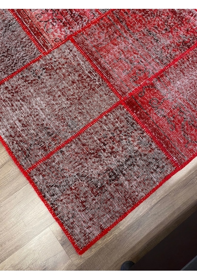 Hoom Rugs Patchwork Kırmızı El Dokuma Kilim