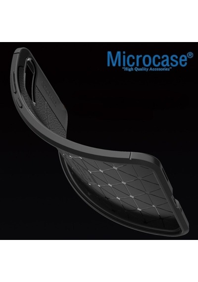 Microcase Huawei P Smart S / Y8P Leather Silikon Kilif - Siyah 446755615