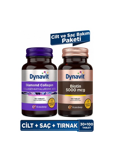 Collagen&hyaluronic Acid Complex 30 Tablet - Saç&cilt&tırnak + Biotin 5000 Mcg 1000 Tablet Işıltı Paketi