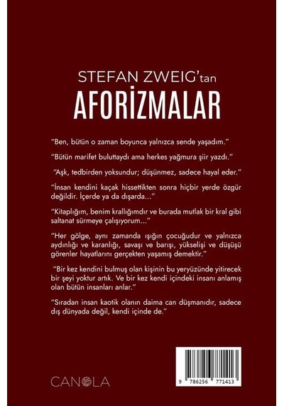 Stefan Zweıg'tan Aforizmalar / Stefan Zweig