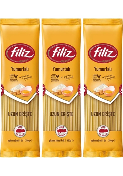 Filiz Yumurtalı Uzun Erişte 3 x 350 G