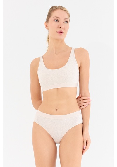 Naphor Touch Krem Yüksek Bel Slip Külot